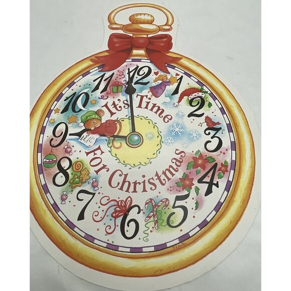 Vintage Paper Magic Group It’s Time For Christmas Die Cut Decoration Paper 12” - Picture 1 of 7
